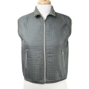 🍍SANDY ELLIOTT Blue-Gray Quilted Full Zip Vest